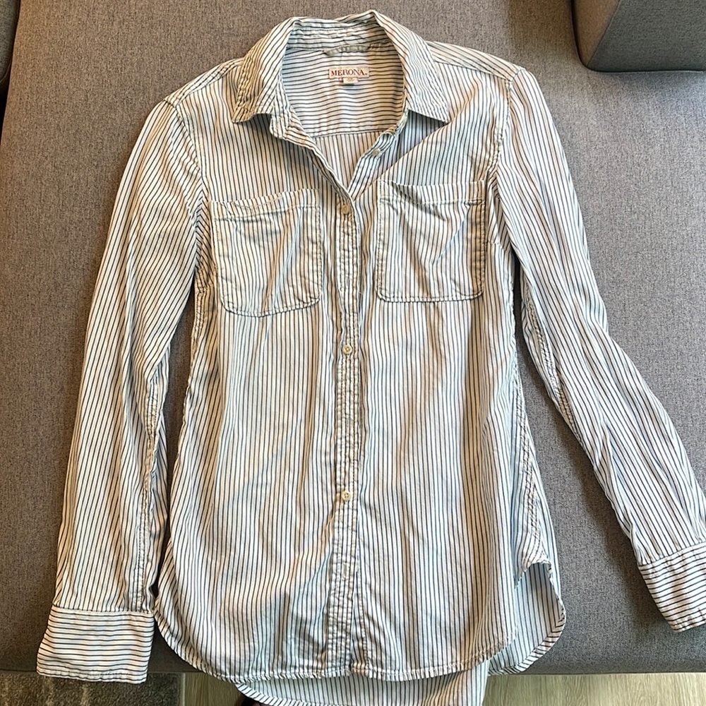 Long sleeve striped button up